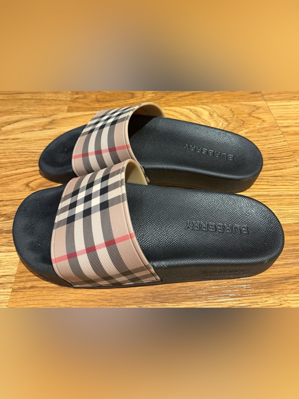 Burberry Furley Nova Check Slides  Sandals Women’s Size Eur 37/US 7 - Picture 3 of 10